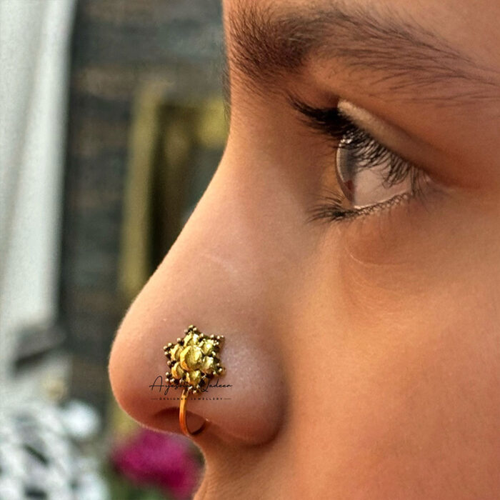 Oxidised Nose Cuffs - Brass Gold 4