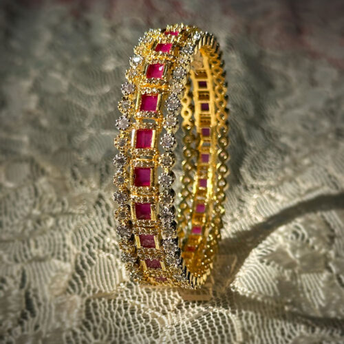 Ruby Bangles Set of 3