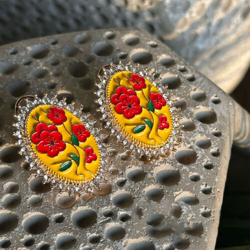 Summer Bloom Ear Studs - Yellow